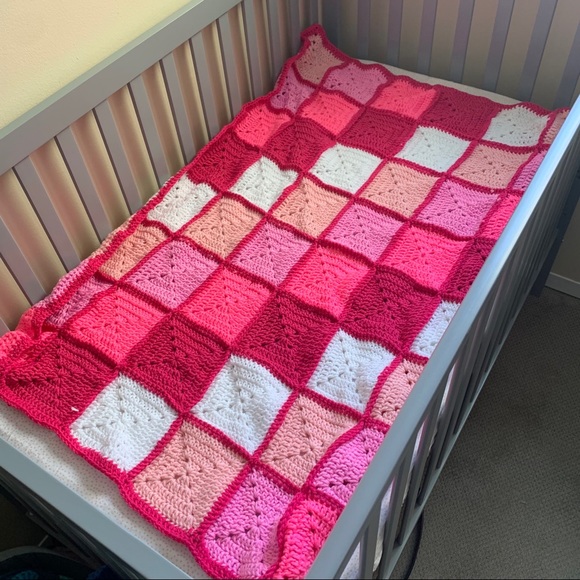 Made by Grandma - Hand Crocheted Baby Blanket - Picture 1 of 3